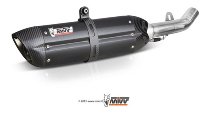 MIVV Silencer kit Oval, stainless steel black, with