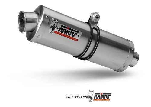 MIVV Silencer complete system Oval, stainless steel, with