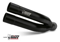 MIVV Silencer Double Gun, stainless steel black, with