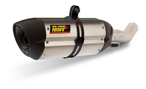 MIVV Auspuff Suono, Edelstahl/Carbon Endkappe, mit EG-ABE -