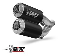 MIVV Silencer kit MK3, stainless steel black, with