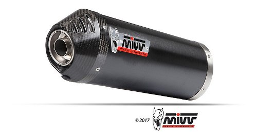 MIVV Silencer Oval, stainless steel black/carbon cap, with