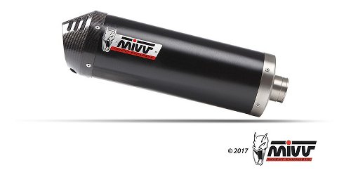 MIVV Silencer Oval, stainless steel black/carbon cap, with