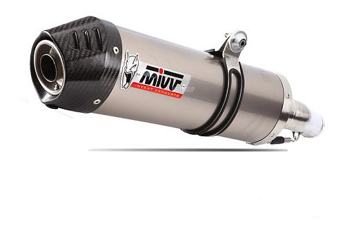 MIVV Auspuff Oval, Titan/Carbon Endkappe, mit EG-ABE - Moto