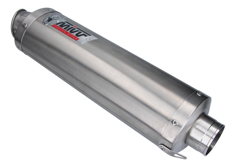 MIVV Silencer Oval, stainless steel, with homologation - Suzuki 