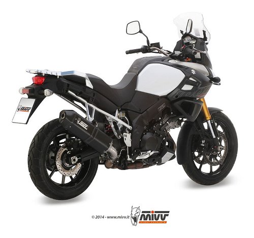 MIVV Auspuff Speed Edge, Edelstahl schwarz/Carbon Endkappe,