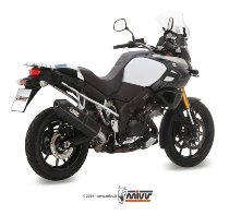 MIVV Auspuff Speed Edge, Edelstahl schwarz/Carbon Endkappe,