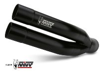 MIVV Silencer Double Gun, stainless steel black, with
