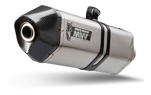 MIVV Silencer complete system Speed Edg, steel/carbon cap,