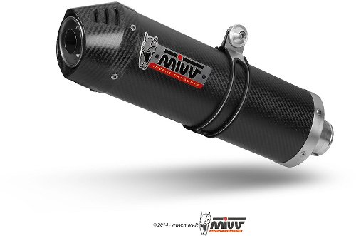 MIVV Silencer complete system Oval, carbon/carbon, with