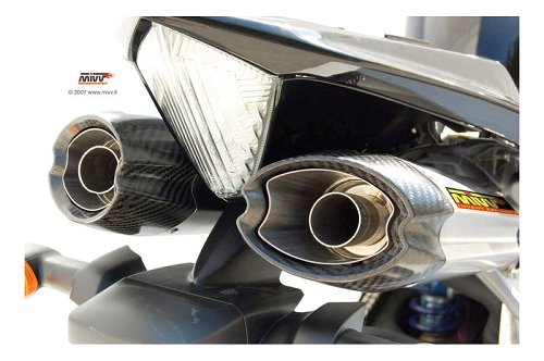 MIVV Auspuffsatz Suono, Titan/Carbon Endkappe, mit EG-ABE -