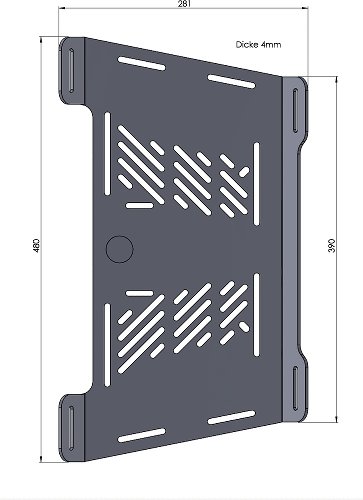 Hepco & Becker Modelspecific rearenlargement, Silver -