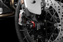 Gilles Front axle protector kit, black, red - Ducati