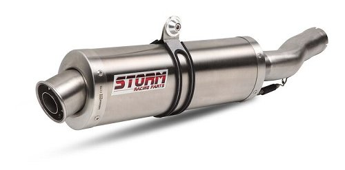 STORM Silencer, inox, oval, with homologation - Aprilia RSV