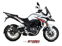 STORM Auspuff, Edelstahl schwarz, oval, mit EG-ABE - Benelli