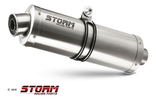 STORM Silencer, inox, oval, with homologation - Benelli TRK