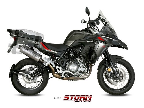 STORM Auspuff, Edelstahl, oval, mit EG-ABE - Benelli TRK 502