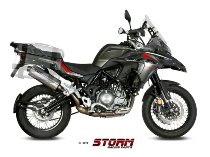 STORM Auspuff, Edelstahl, oval, mit EG-ABE - Benelli TRK 502