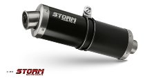 STORM Silencer, inox black, oval, with homologation - BMW S