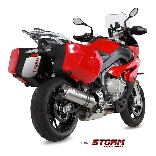 STORM Silencer, inox, oval, with homologation - BMW S 1000