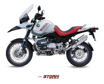 STORM Silencer, inox , oval, with homologation - BMW R 1150