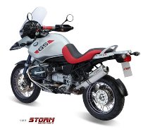 STORM Silencer, inox , oval, with homologation - BMW R 1150