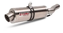 STORM Silencer inox, oval, with homologation - Ducati
