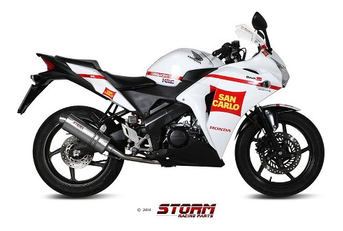 STORM Full system, inox, oval, with homologation - Honda Cbr