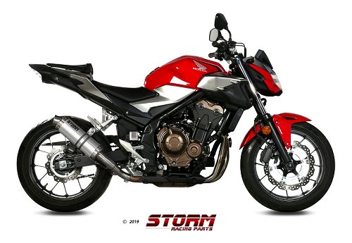 STORM Auspuff HONDA CB 500 F SLIP-ON INOX/ST. STEEL