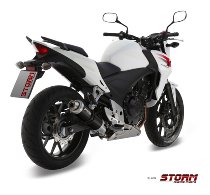 STORM Silencer inox, GP, black, with homologation - Honda CB