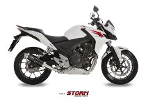 STORM Silencer inox, GP, black, with homologation - Honda CB