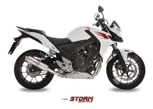 STORM Auspuff Edelstahl, GP, mit EG-ABE - Honda CB 500 F / X