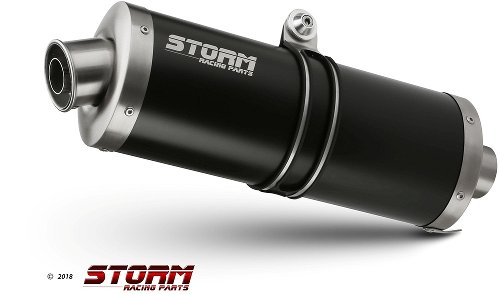 STORM Auspuff HONDA CBR 900 RR BOLT-ON STEEL BLACK