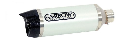 Arrow Silencer Thunder Aluminium White with homologation -