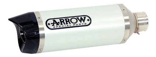 Arrow Silencer Thunder Aluminium White with homologation -