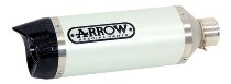 Arrow Silencer Thunder Aluminium White with homologation -