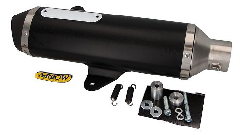 Arrow Silencer Urban Aluminium Dark with homologation -