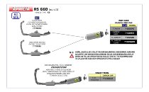 Arrow Indy Race Krümmer mit Kat - Aprilia RS 660