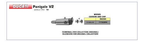 Arrow Racing-Auspuffsatz Works, komplett Titan ohne EG-ABE -