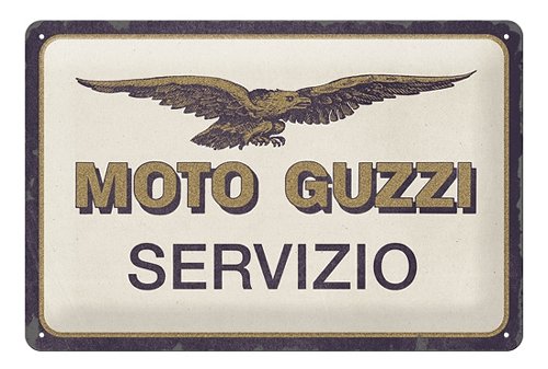 Moto Guzzi plaque en tôle Servizio, 20x30 cm