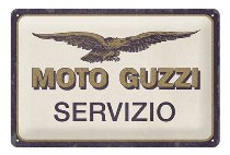Moto Guzzi Cuadro decorativo de metal, SERVIZIO, 20x30 cm