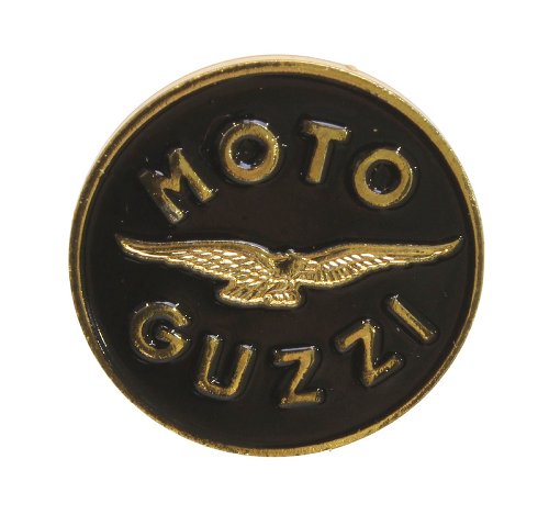 Moto Guzzi Pin storico, black, round, 20mm NML