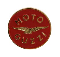 Moto Guzzi Pin storico, red, round, 20mm NML