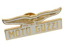 Moto Guzzi Pin `storico`, blanc, doré, 35x15mm NML