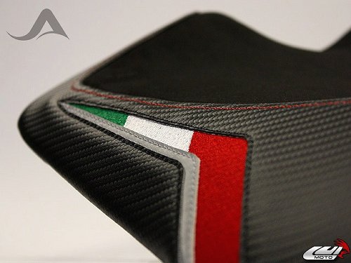 Luimoto Seat cover `Corsa` black-red - Aprilia 1000 RSV4 R,