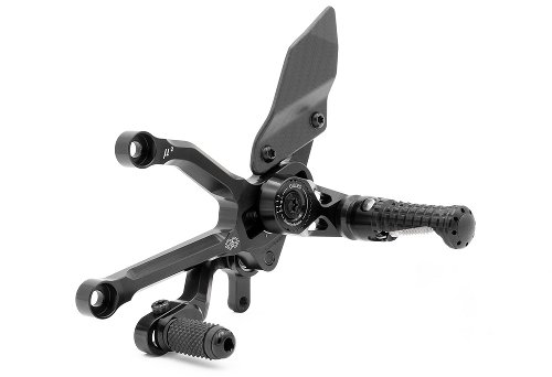 Sistema de reposapiés Gilles MUE2, negro - Ducati Panigale