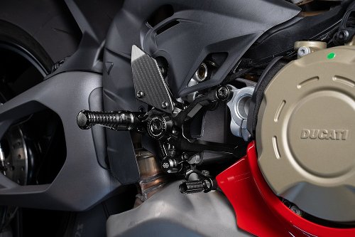 Sistema de reposapiés Gilles MUE2, negro - Ducati Panigale