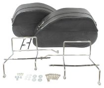 Moto Guzzi Leather side bag kit with holder - California