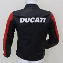 Ducati Lederjacke Company C3 Herren schwarz-rot, Größe: 48