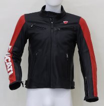 Ducati Lederjacke Company C3 Herren schwarz-rot, Größe: 52